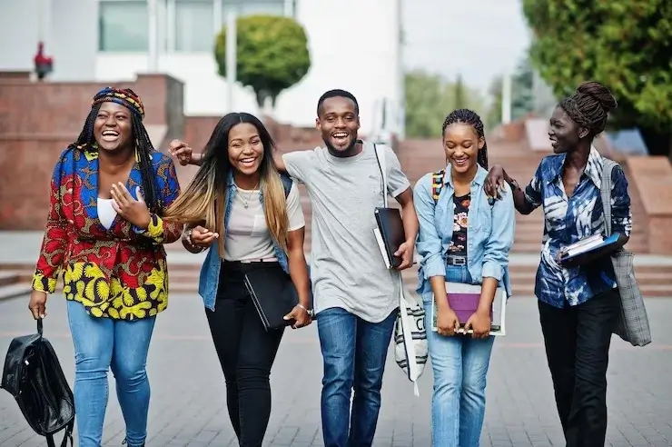 A group of happy youth.